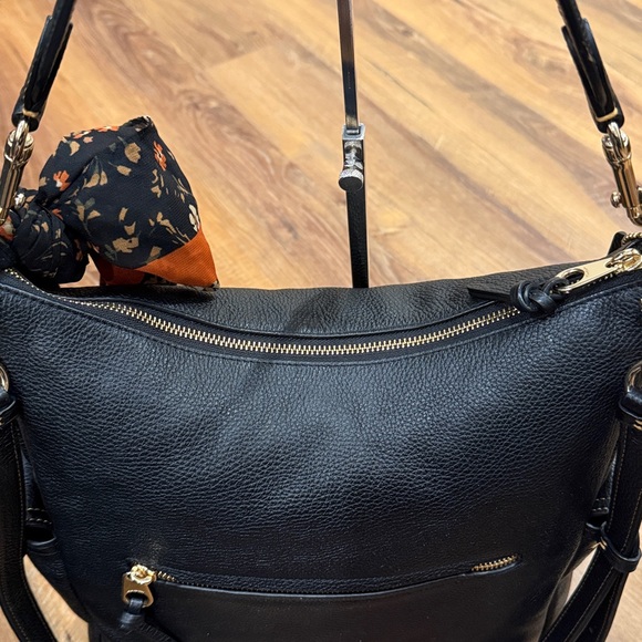 Coach “Pennie” Black Pebbled Leather Shoulder Bag (with Hang Tag & Twilly)(EUC) - Picture 9 of 17